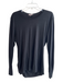 Helmut Lang Size L Black Tencel & SILK Round Neck Long Sleeve Open Back Top Black / L