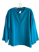 Lafayette 148 Size 16 Teal Cashmere Felt Round Neck Snap Button Jacket Teal / 16