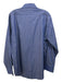 Saks Fifth Ave Size 16.5 Dark Blue Cotton Blend Solid Men's Long Sleeve Shirt 16.5