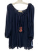 Johnny Was Calme Size M Navy Blue Viscose Blend Tassel Tie Detail Slip Incl Top Navy Blue / M