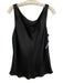 Lafayette 148 Size 12 Black Silk Satin Sleeveless Top Black / 12