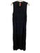 Johnny Was Size M Black & Navy Blue Cupra Rayon Lace Overlay Button Down Dress Black & Navy Blue / M