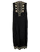 Biya Johnny Was Size XS Black & Gray Embroidered Flowers Sleeveless Jumpsuit Black & Gray / XS