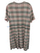 Misook Size M Pink & Green Acrylic Blend Knit Stripe Button Detail Dress Pink & Green / M