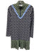 Smith & Quinn Size XS Blue, Green, White Polyester Blend Ruffle Flowers Dress Blue, Green, White / XS