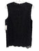 St John Size M Black Cotton Blend Lace Satin Stripe Shift Top Black / M