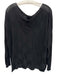 Bitte Kai Rand Size XL Black Viscose Blend Knit Checkered Long Sleeve Sweater Black / XL