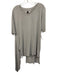Gershon Bram Size L Gray Viscose Blend Side Slits Short Sleeve Top Gray / L