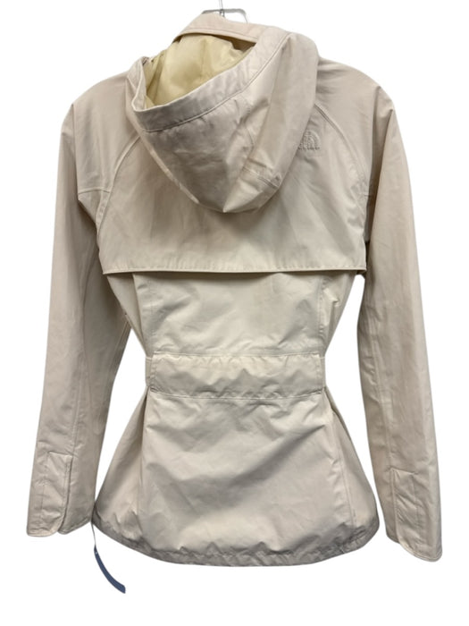 The North Face Size XS Cream Polyester Zip & Snaps Hooded Zip Pocket Sash Jacket Cream / XS