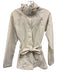 The North Face Size XS Cream Polyester Zip & Snaps Hooded Zip Pocket Sash Jacket Cream / XS