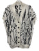 Lafayette 148 Size XL White & Black Cotton & Silk Embroidered Sketch Cardigan White & Black / XL