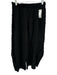 Noblu Size L Black Cotton Blend Crinkle Elastic Waist Culotte Pants Black / L