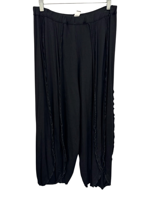 Noblu Size M Black Lettuce edge Crop Wide Leg Pants Black / M