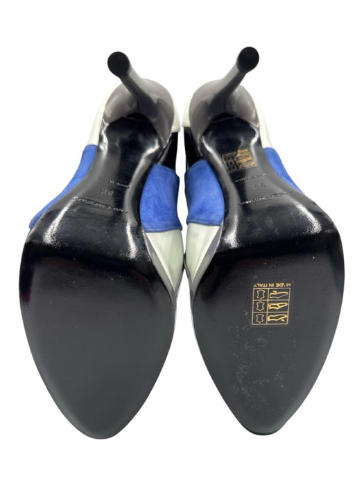 Balenciaga Shoe Size 39 Blue, Gray, Black Patent Leather & Suede Booties Blue, Gray, Black / 39