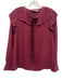 Tory Burch Size 6 Plum Purple Silk & Viscose Scoop Neck Front Tie Top Plum Purple / 6