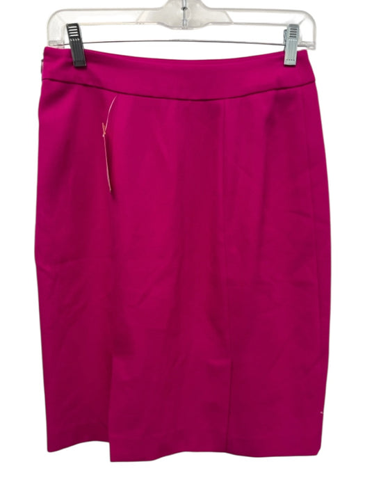 Loeffler Randall Size 8 Mangenta pink Wool Side Zip Gold Tone Hardware Skirt Mangenta pink / 8