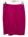 Loeffler Randall Size 8 Mangenta pink Wool Side Zip Gold Tone Hardware Skirt Mangenta pink / 8