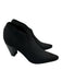 Stuart Weitzman Black Synthetic Stretch Warp Pointed Toe Slip On Booties Black