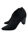 Stuart Weitzman Black Synthetic Stretch Warp Pointed Toe Slip On Booties Black
