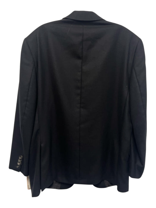 Saks Fifth Ave Black Cashmere Solid 2 Button Men's Blazer Black / 42S