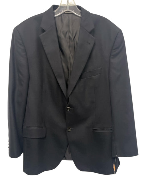 Saks Fifth Ave Black Cashmere Solid 2 Button Men's Blazer Black / 42S