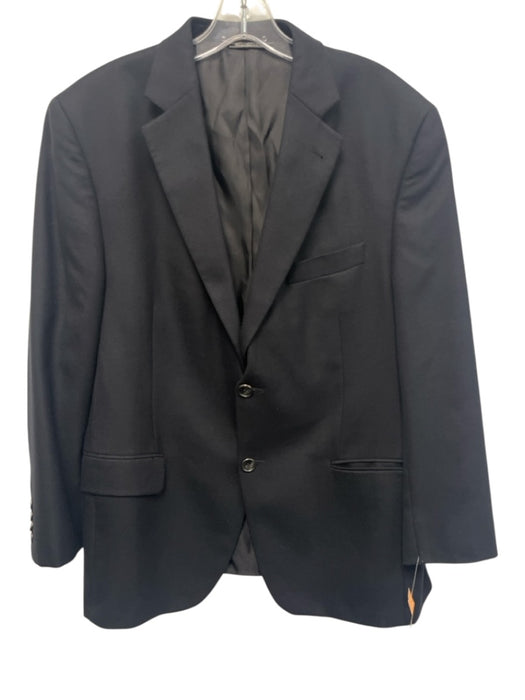 Saks Fifth Ave Black Cashmere Solid 2 Button Men's Blazer Black / 42S