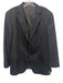 Saks Fifth Ave Black Cashmere Solid 2 Button Men's Blazer Black / 42S