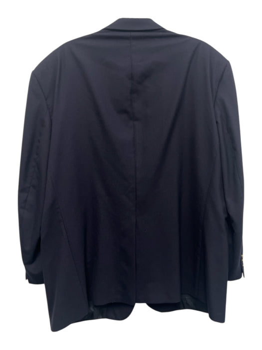 Burberrys Navy Blue Wool Solid 2 Button Men's Blazer Navy Blue / Est L