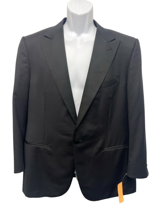 Ermenegildo Zegna Black Wool Solid Dinner Jacket Men's Blazer Black / 54