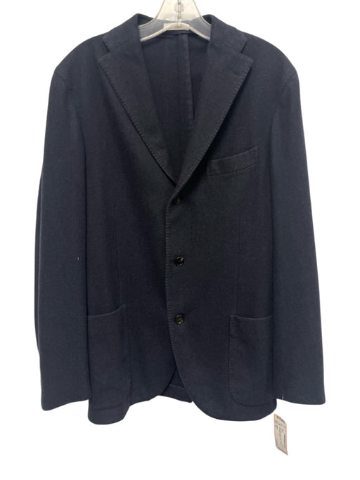 Boglioli Navy Blue Wool Solid 3 button Men's Blazer Navy Blue / 50