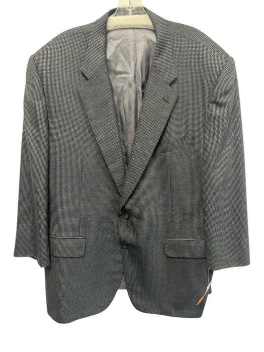 Corneliani Gray & White Wool All Over Print 2 Button Men's Blazer Gray & White / 58
