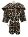 St. John Size 8 Dark Brown & White Cotton & Spandex 1/2 Sleeve Collar Coat Dark Brown & White / 8