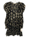 Love Shack Fancy Size 2 Black & Gold Silk & Metallic Embroidered stars Dress Black & Gold / 2