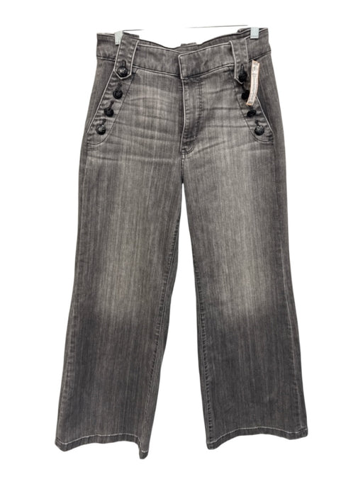 Diesel Size S Gray Wash Denim Wide Leg Zip Fly High Rise Sailor Buttons Jeans Gray Wash / S