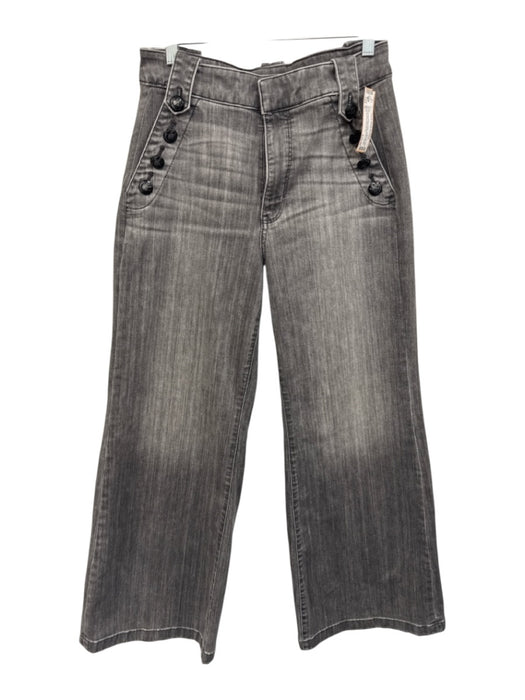 Diesel Size S Gray Wash Denim Wide Leg Zip Fly High Rise Sailor Buttons Jeans Gray Wash / S