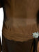 Jovani Size M Warm Brown Silk Strapless Bedazzled Ruffle Gown Warm Brown / M