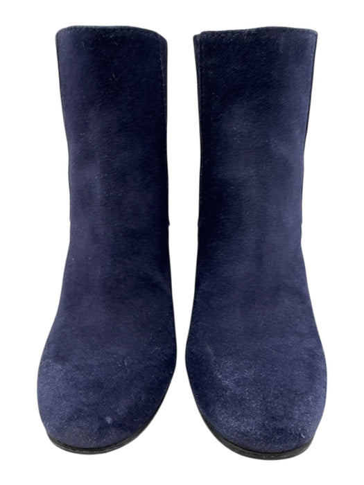 Pedro Garcia Shoe Size 36 Navy Blue Suede leather Stretch Panel Slip On Booties Navy Blue / 36