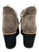 Eileen Fisher Shoe Size 9.5 Gray & Black Suede Faux Shearling Round Toe Booties Gray & Black / 9.5