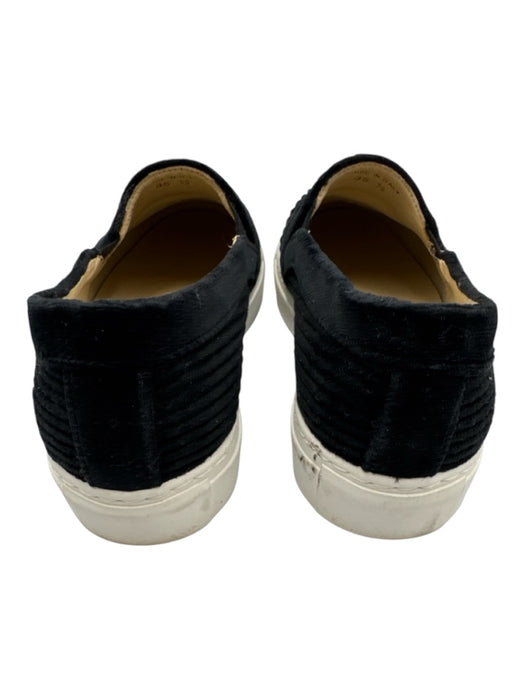 M. Gemi Shoe Size 35.5 Black & White Velvet Ribbed Slip On Flat Sneakers Black & White / 35.5