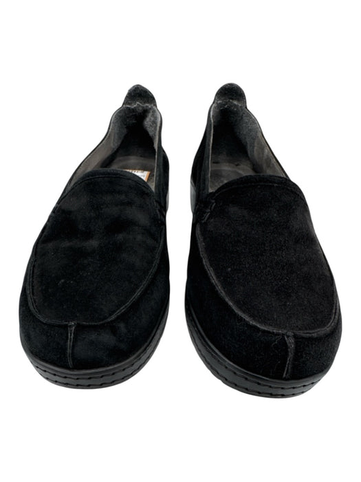 Stuart Weitzman Shoe Size 8.5 Black Suede Slip On Platform Loafers Black / 8.5