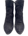 Prada Shoe Size 38 Black Suede leather Inner Side Zip Almond Toe Ankle Booties Black / 38