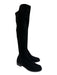 Stuart Weitzman Shoe Size 7 Black Suede leather Stretch Panel Round Toe Boots Black / 7
