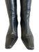 Salvatore Ferragamo Shoe Size 7.5 Black Leather Pointed Square Toe Boots Black / 7.5