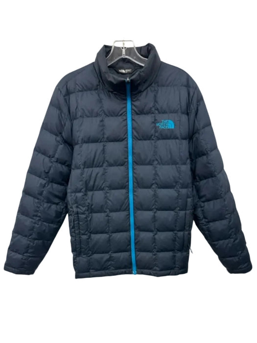 The North Face Size M Blue Synthetic Solid Puffer Zip Up Men's Jacket Blue / M