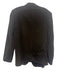 Zegna Brown Cotton Blend Striped 2 Button Men's Blazer Brown / 54L