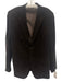 Zegna Brown Cotton Blend Striped 2 Button Men's Blazer Brown / 54L