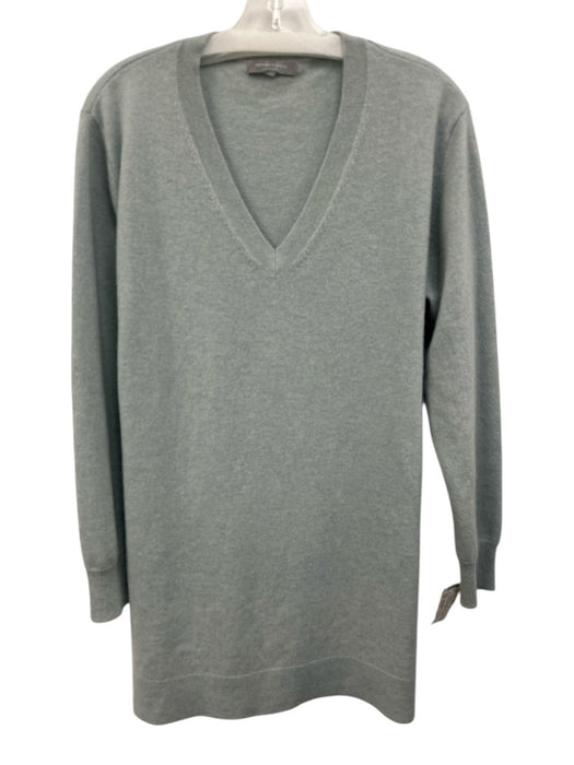 Neiman Marcus Size Est XL Blue Cashmere Solid V Neck Men's Sweater Blue / Est XL