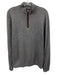 Bloomingdale's Size L Gray Cashmere Solid Quarter Zip Men's Sweater Gray / L