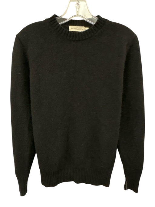 Suitsupply Size XS Black Cashmere Solid Crew Men's Sweater Black / XS
