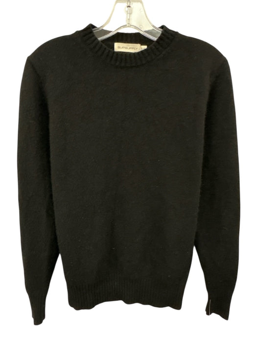 Suitsupply Size XS Black Cashmere Solid Crew Men's Sweater Black / XS